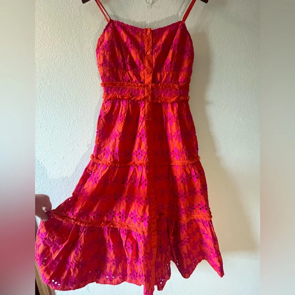 J. Crew Tiered Eyelet Summer Dress - Picture 5 of 11